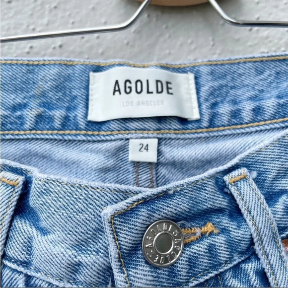 Agolde Parker denim shorts 24 - Picture 3 of 6